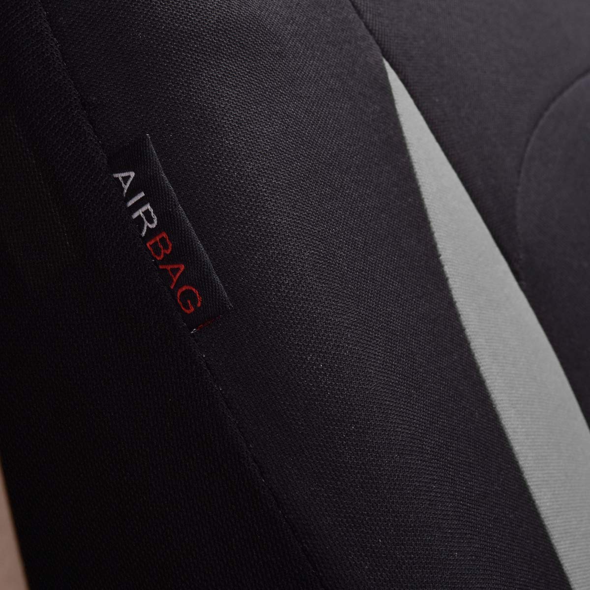 Flying Banner Sitzbezüge Auto Universal Set (Vollständige Reihe, Grau und Schwarz)