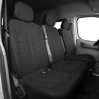 TOYOUN Universal Autositzbezüge für Transporter, LKW, Schwarz
