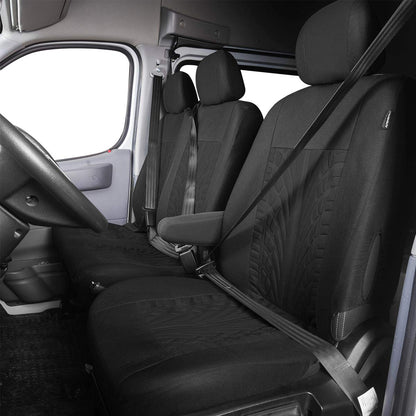 TOYOUN Universal Autositzbezüge für Transporter, LKW, Schwarz