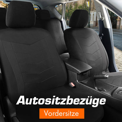 Upgrade4cars Autositzbezüge Set für Vordersitze, Universal Schwarz